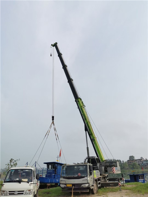 海阳市桥梁建设吊装案例